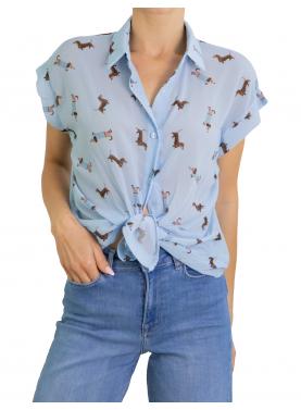 Camicia con bassotti manica corta 